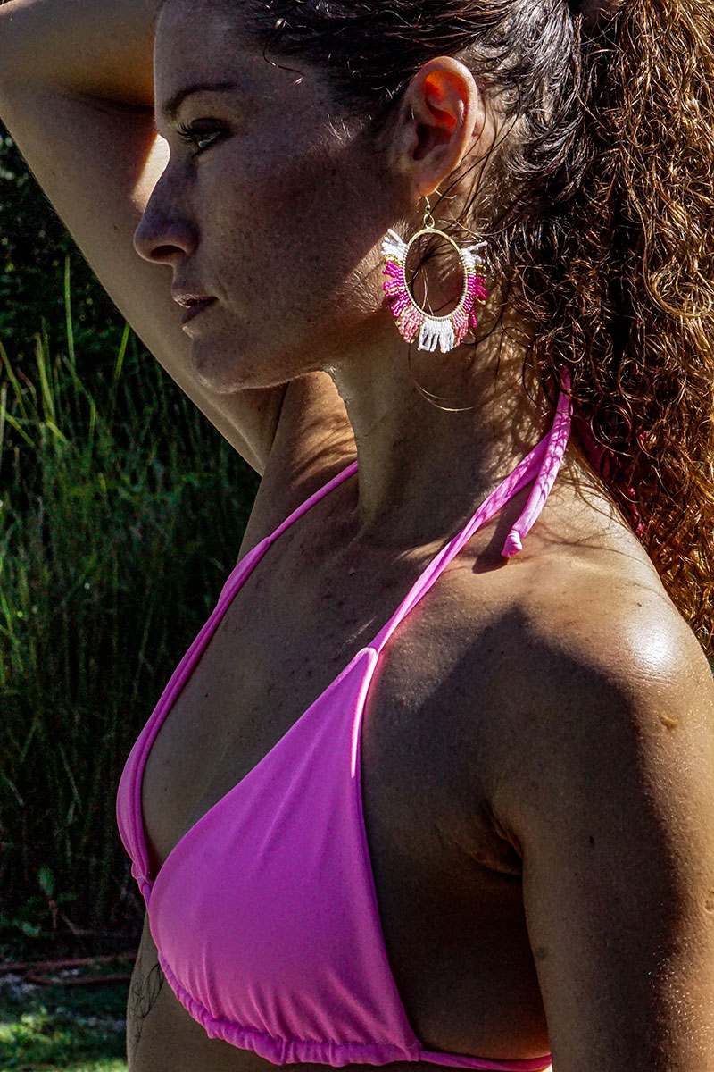 Traje de baño bikini top Lirio rosado - Image 2